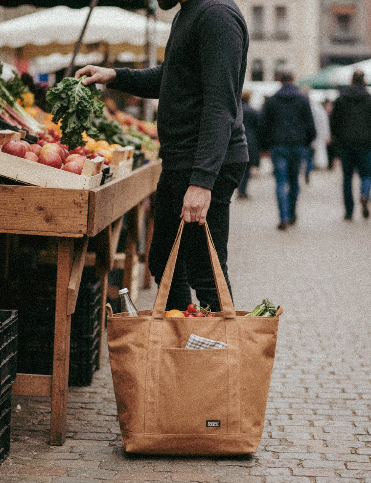 Barnaby Better Tote - Large waxed canvas everyday carry bag - Tussock