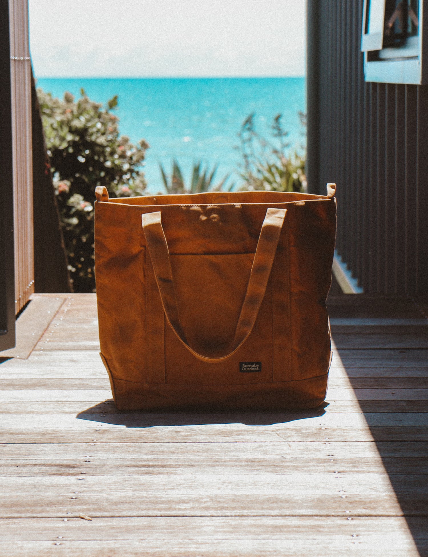 Barnaby Better Tote - Large waxed canvas everyday carry bag - Tussock