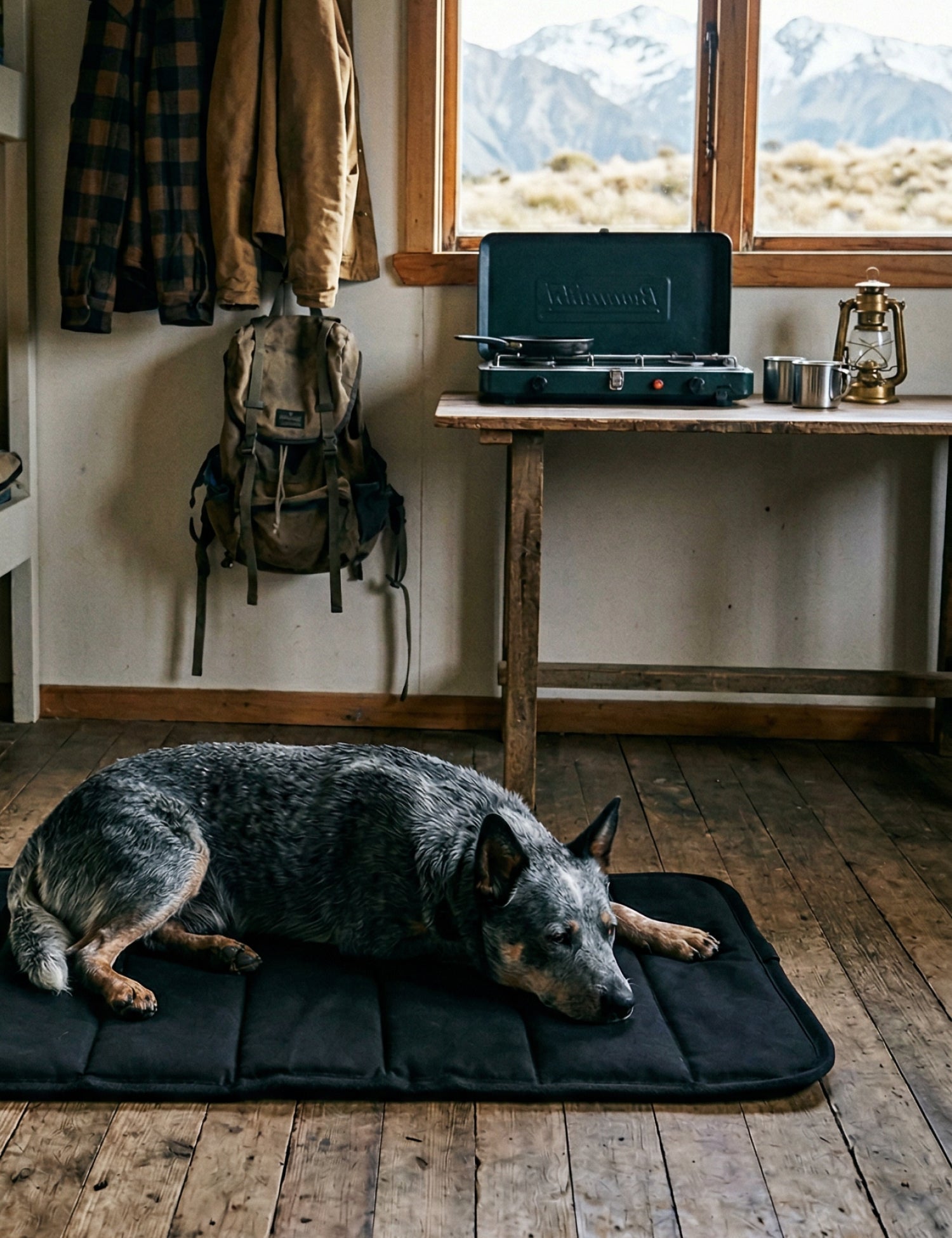 Water - Resistant Canvas Good Dog Mat – Muriwai Black - Barnaby Outdoor