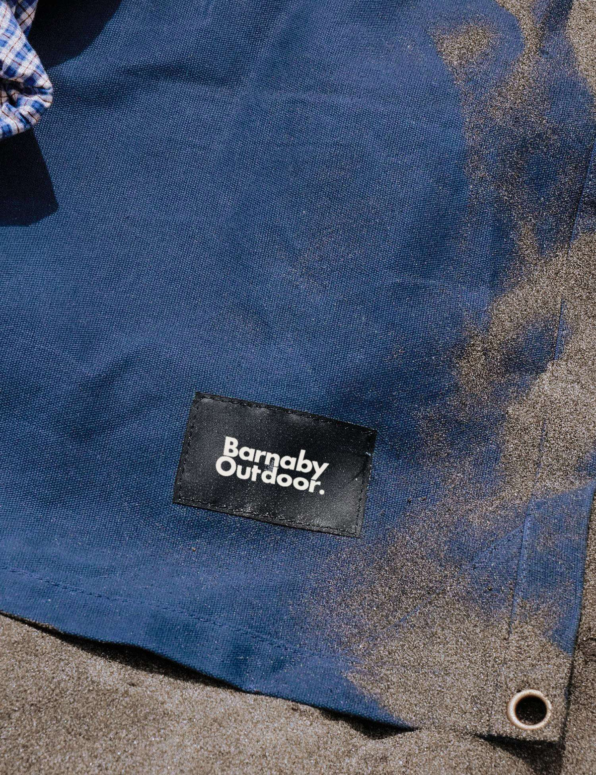 Waxed Canvas Picnic Mat - Aoraki Blue - Barnaby Outdoor