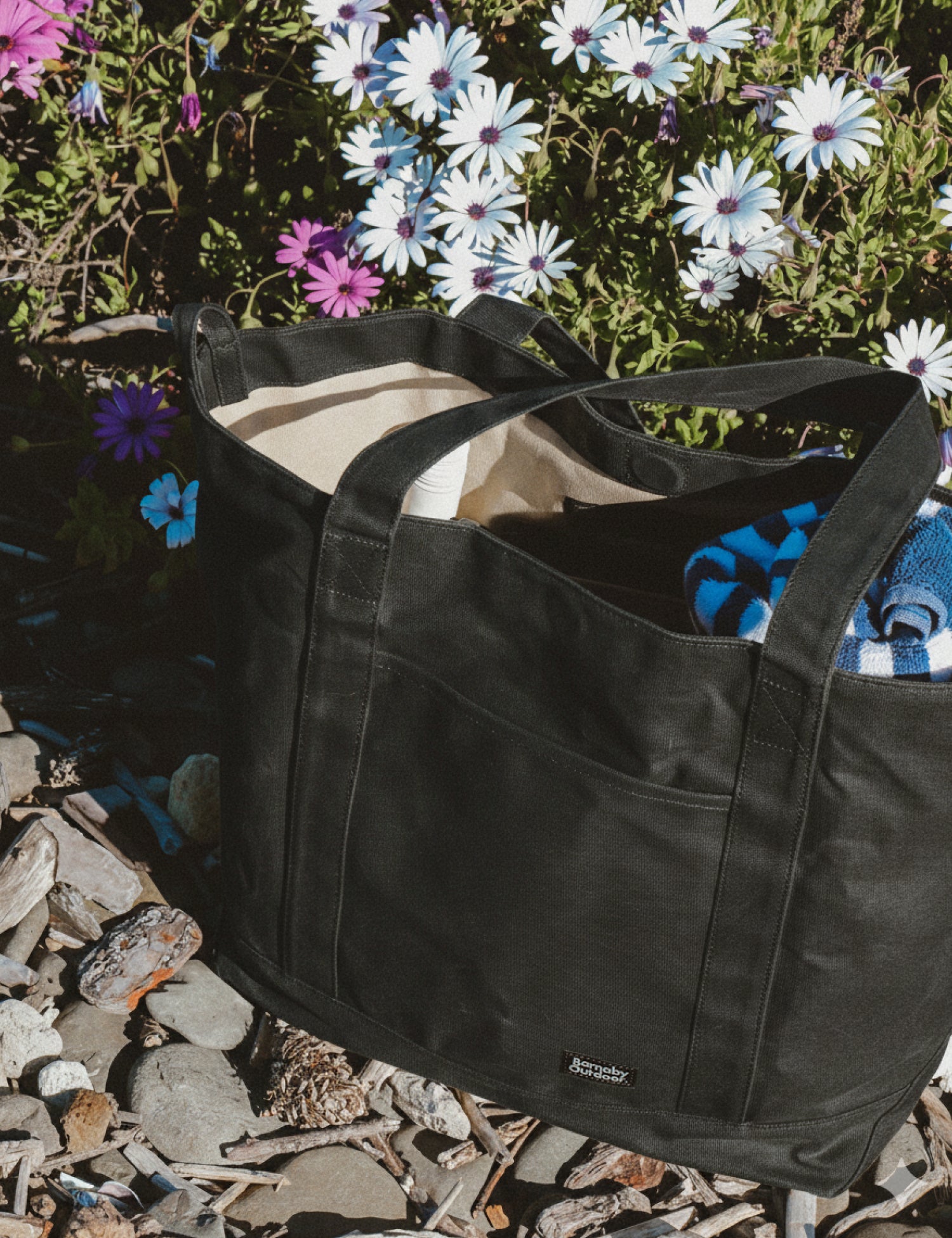 Barnaby Better Tote - Large waxed canvas everyday carry bag - Muriwai