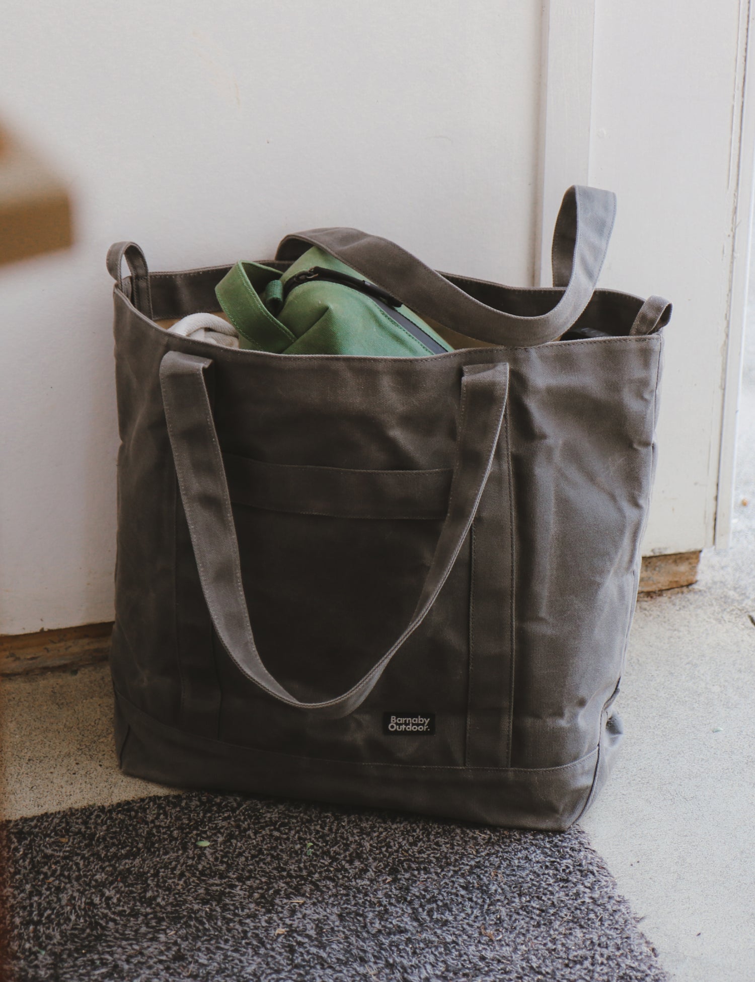 Barnaby Better Tote - Large waxed canvas everyday carry bag - Ruapehu