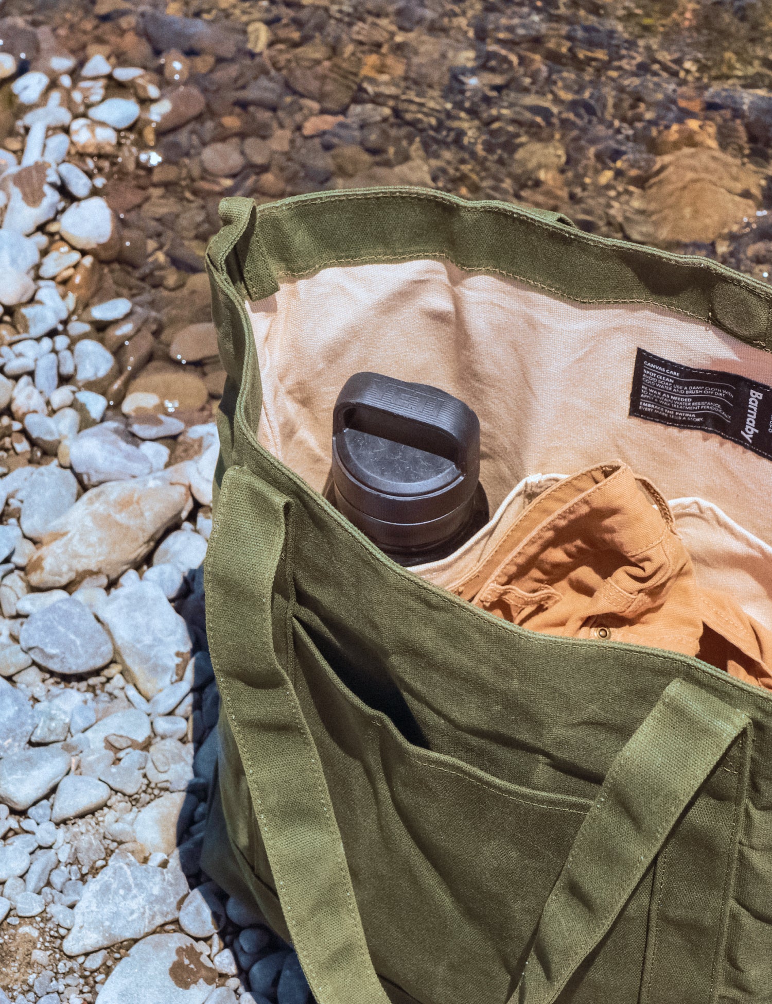 Barnaby Better Tote - Large waxed canvas everyday carry bag - Waitākere