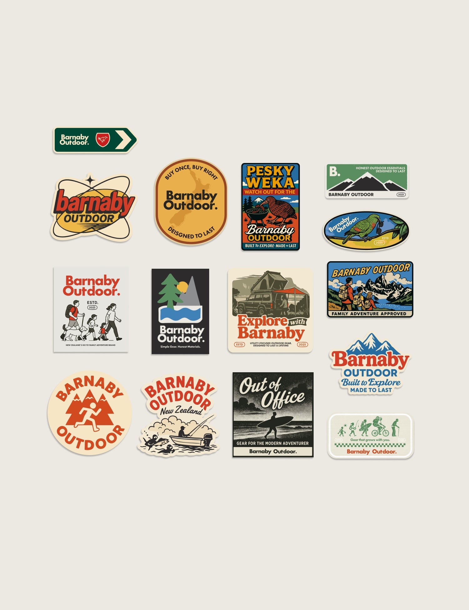 Barnaby Outdoor Sticker Pack