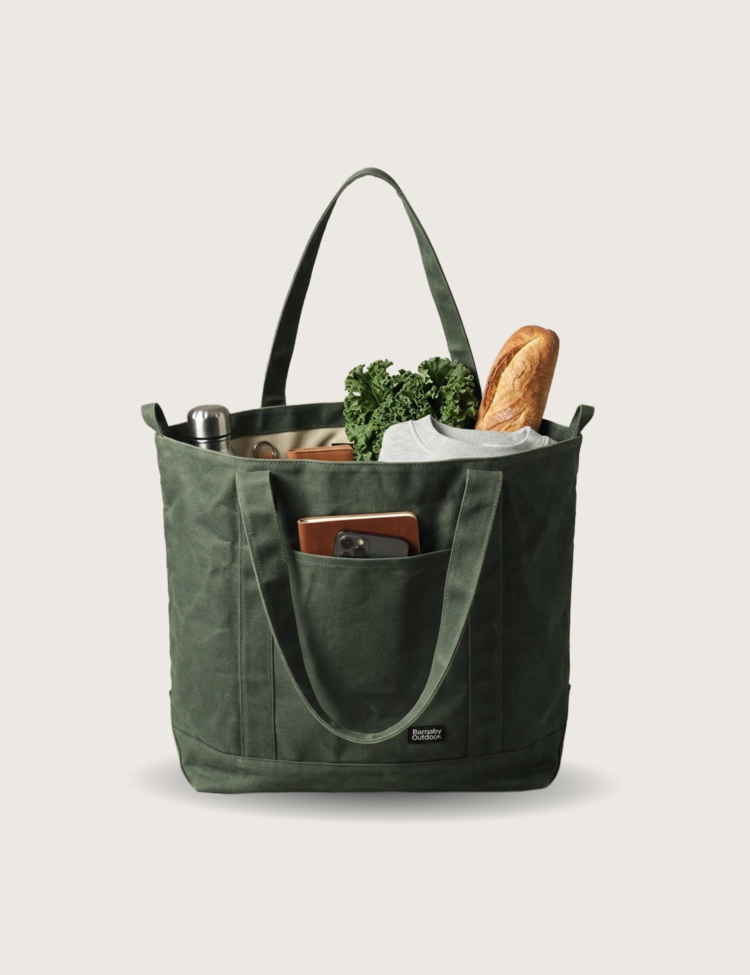 Barnaby Better Tote - Large waxed canvas everyday carry bag - Kaitoke - Barnaby Outdoor