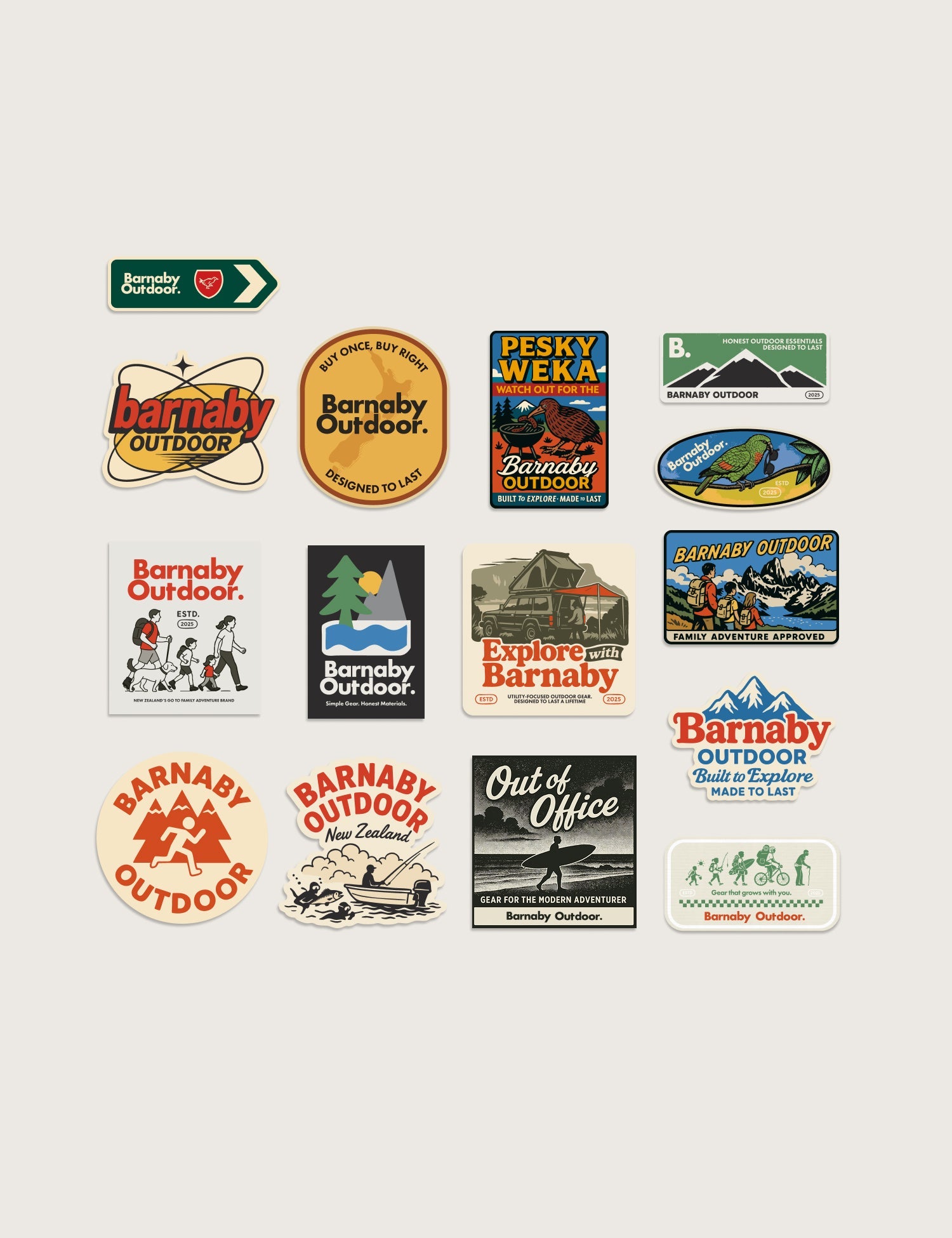 Barnaby Outdoor Sticker Pack - Barnaby Outdoor
