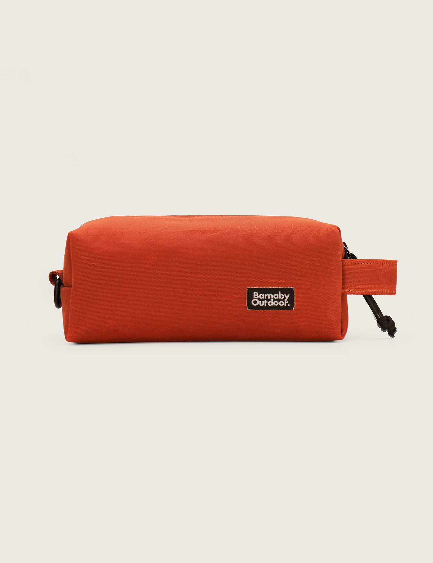 Field Wash Bag - Waxed Canvas - Tongariro Red - Barnaby Outdoor