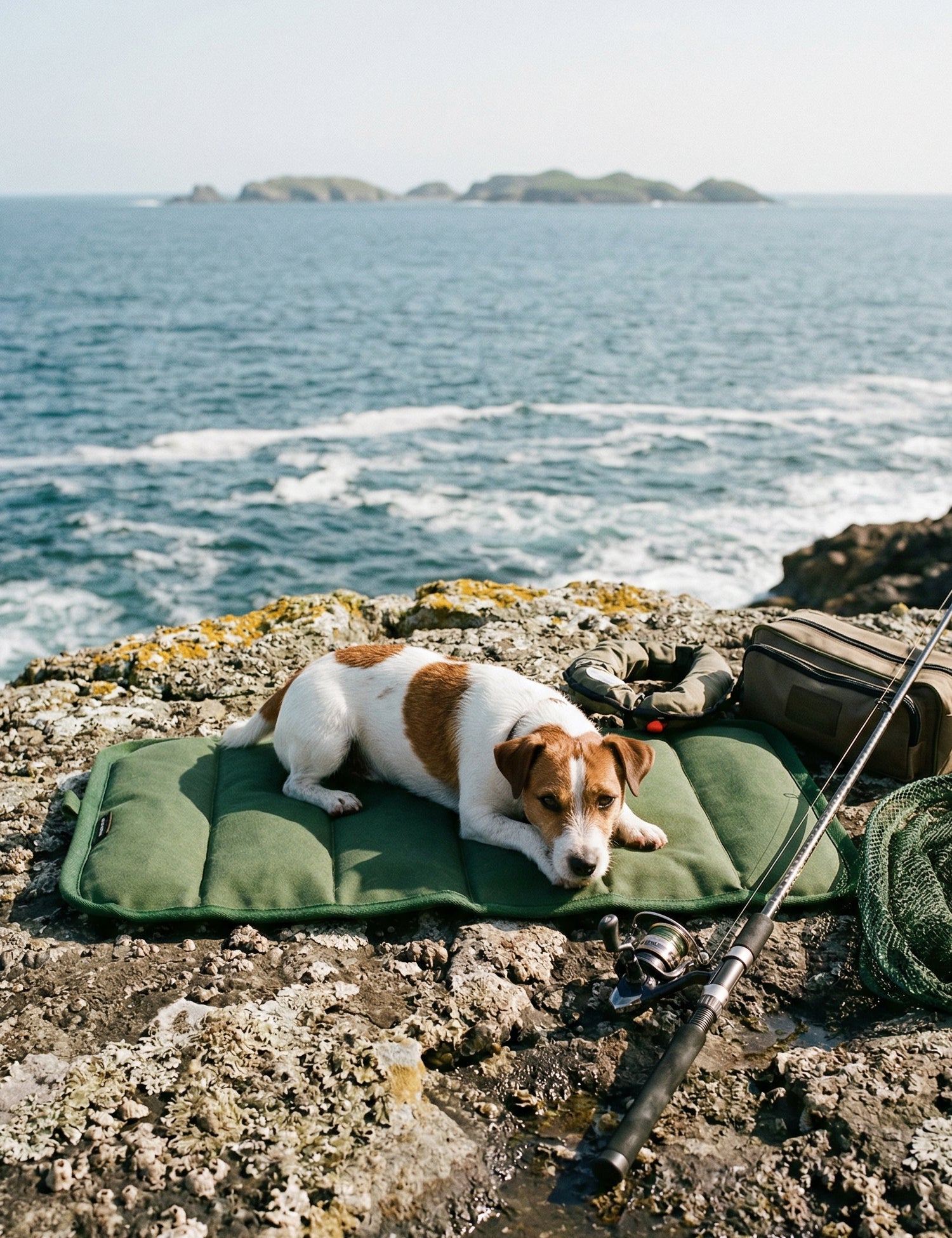 Water - Resistant Canvas Good Dog Mat – Karamea Green - Barnaby Outdoor