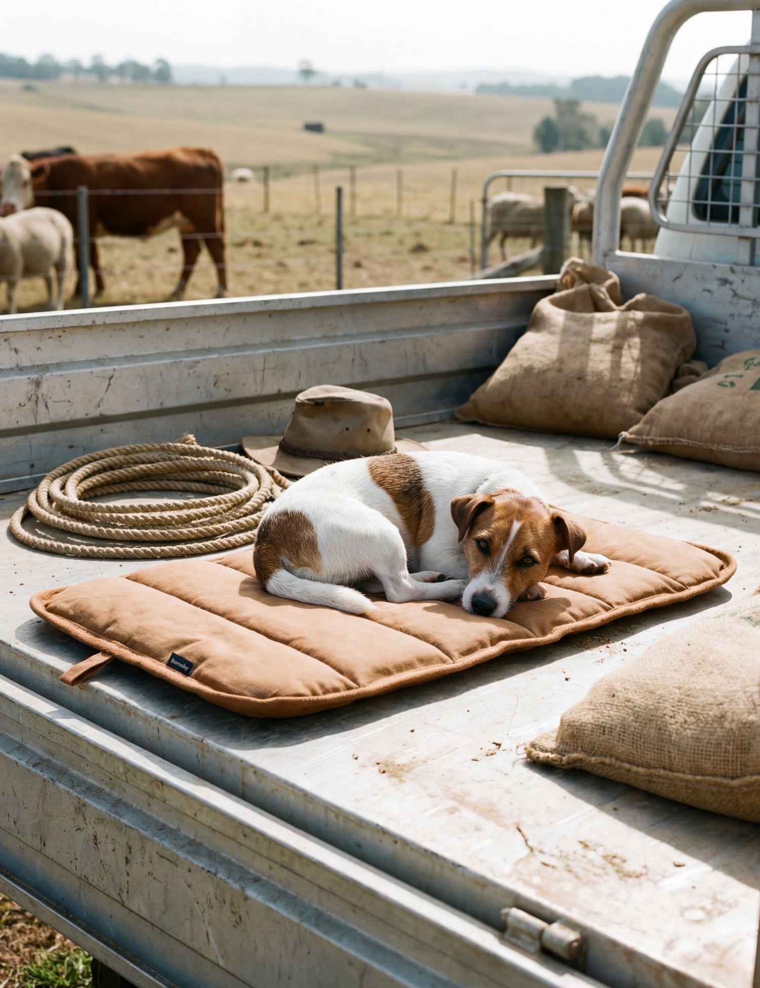 Water - Resistant Canvas Good Dog Mat – Tussock Brown - Barnaby Outdoor