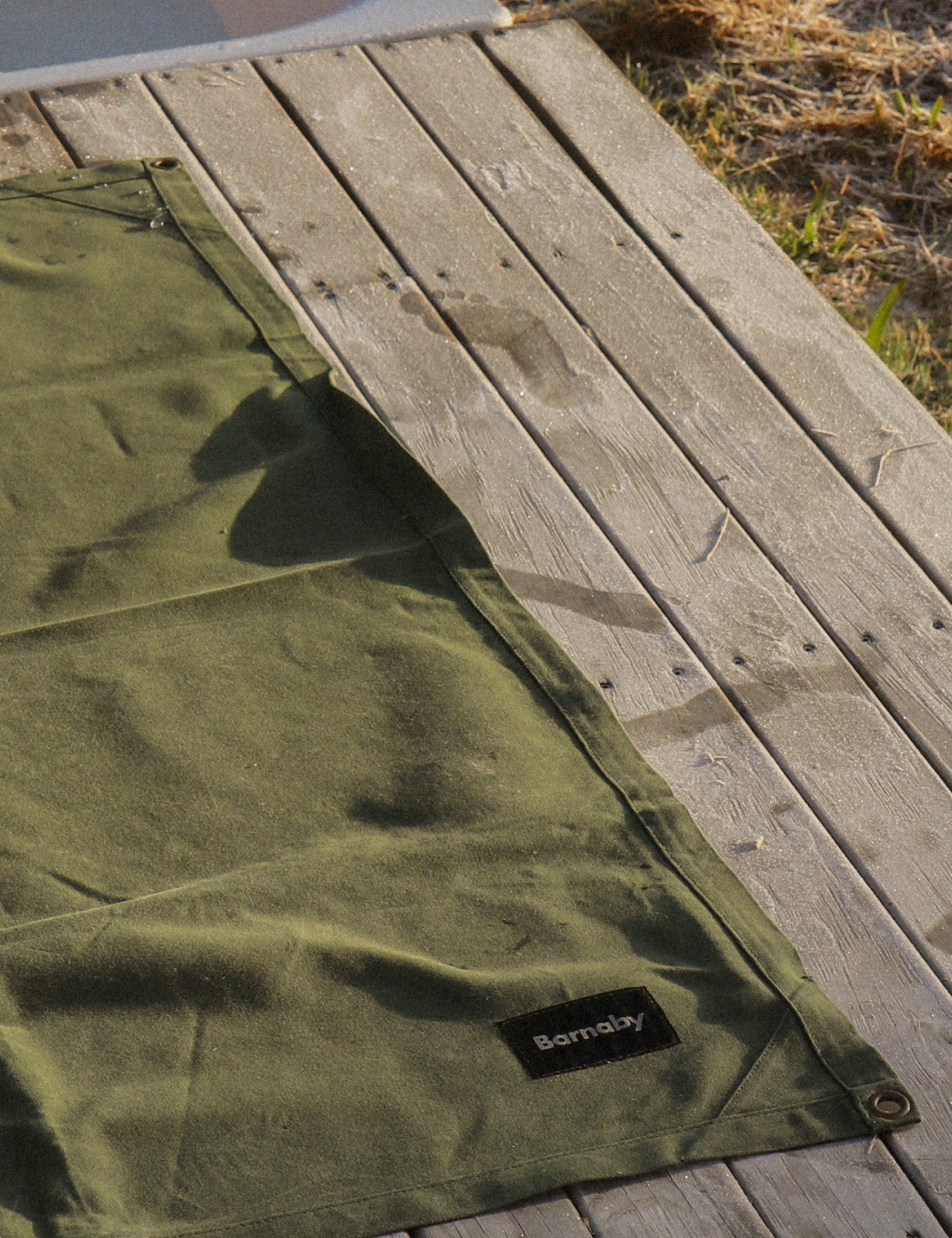 Waxed Canvas Picnic Mat - Waitākere Green - Barnaby Outdoor
