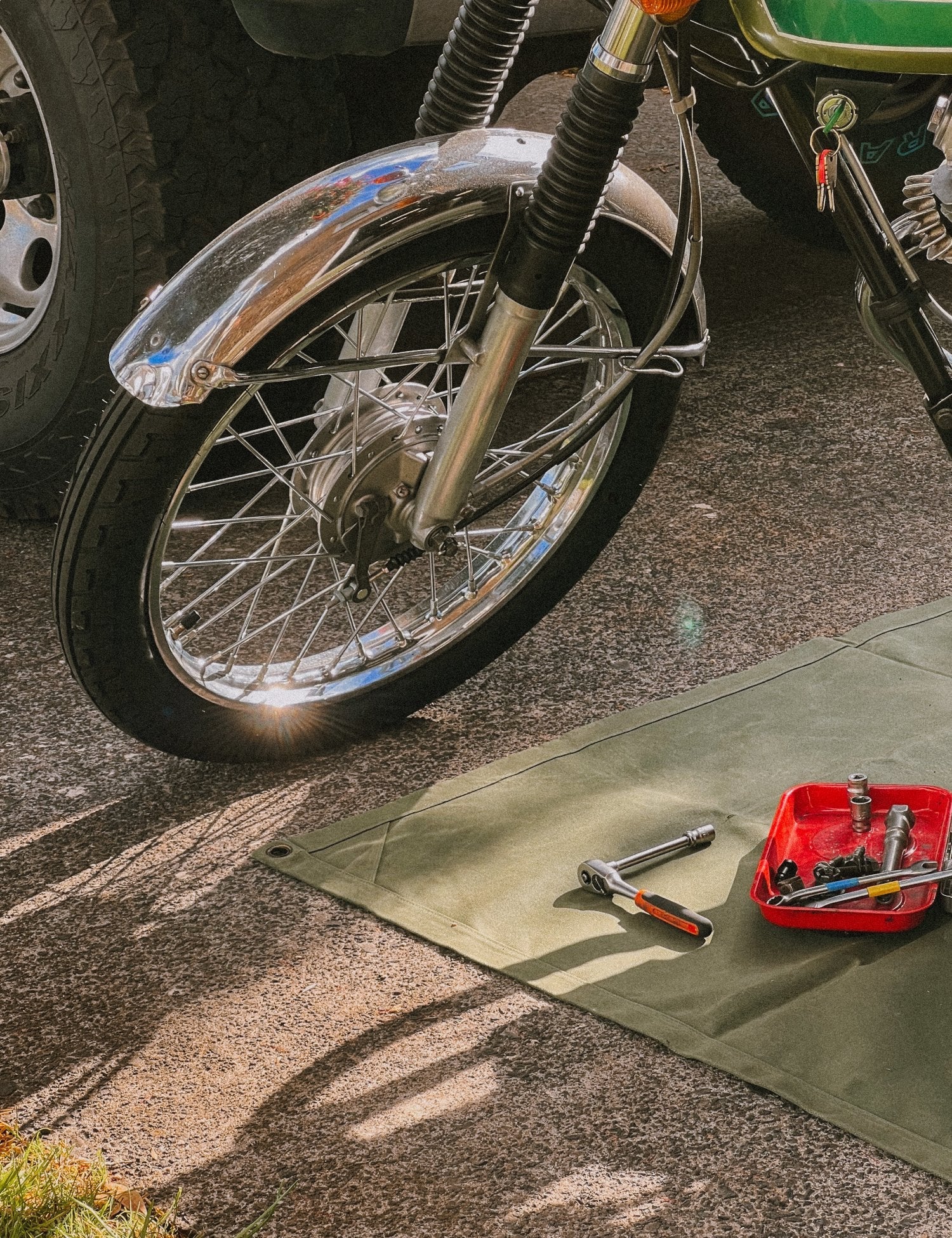 Waxed Canvas Picnic Mat - Waitākere Green - Barnaby Outdoor