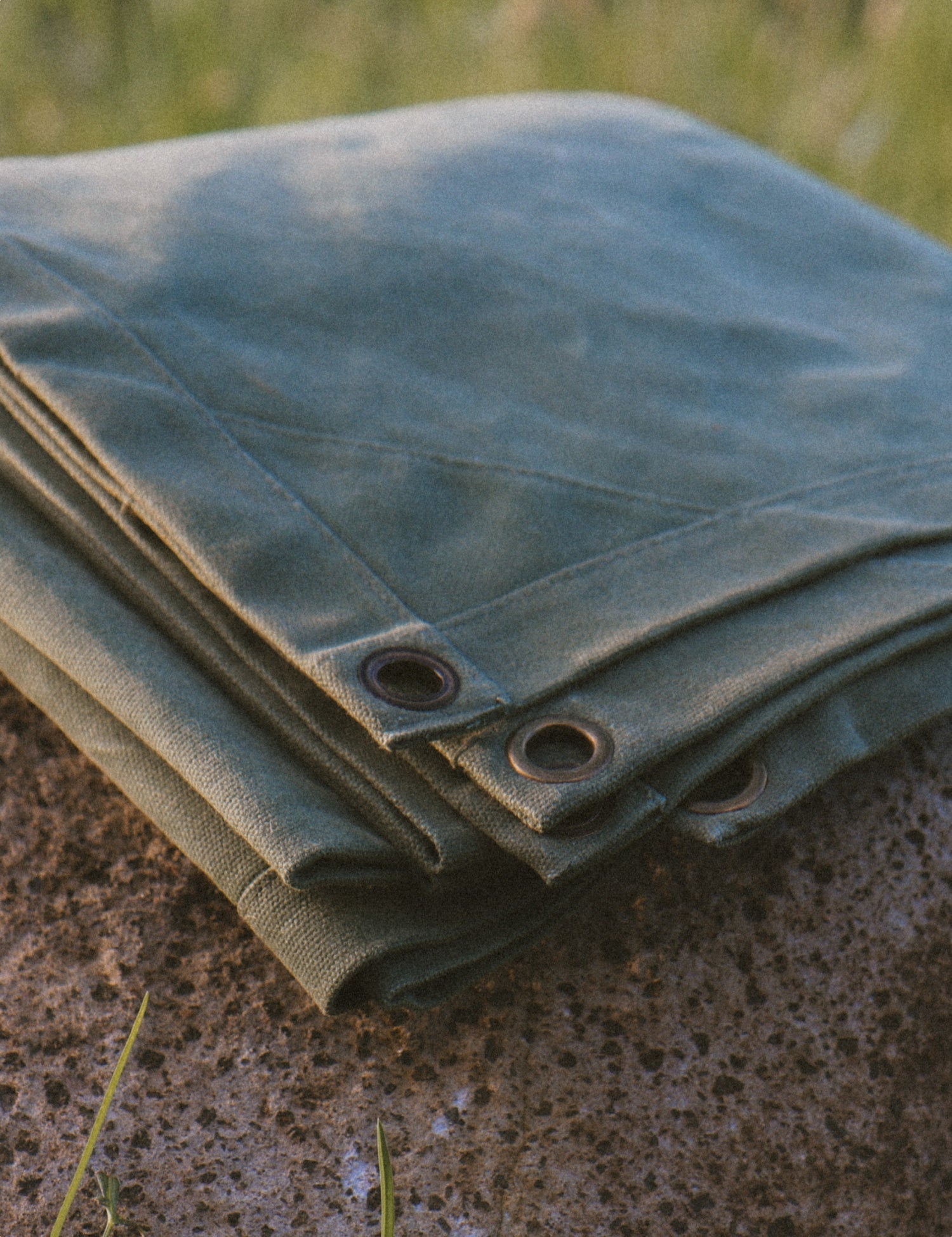 Waxed Canvas Picnic Mat - Waitākere Green - Barnaby Outdoor
